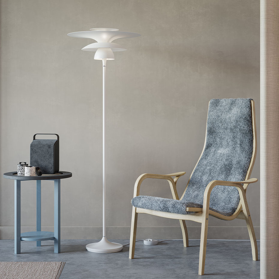 Picasso Golvlampa H149cm Mattvit