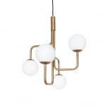 Strapatz Glob Ljuskrona Ø550 Rå Mässing/Opalglas Strapatz Glob Ljuskrona Ø550 Rå Mässing/Opalglas