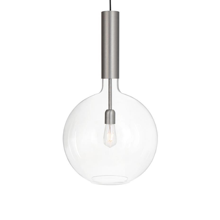 Rosdala Pendel XL Råjärn/Klarglas