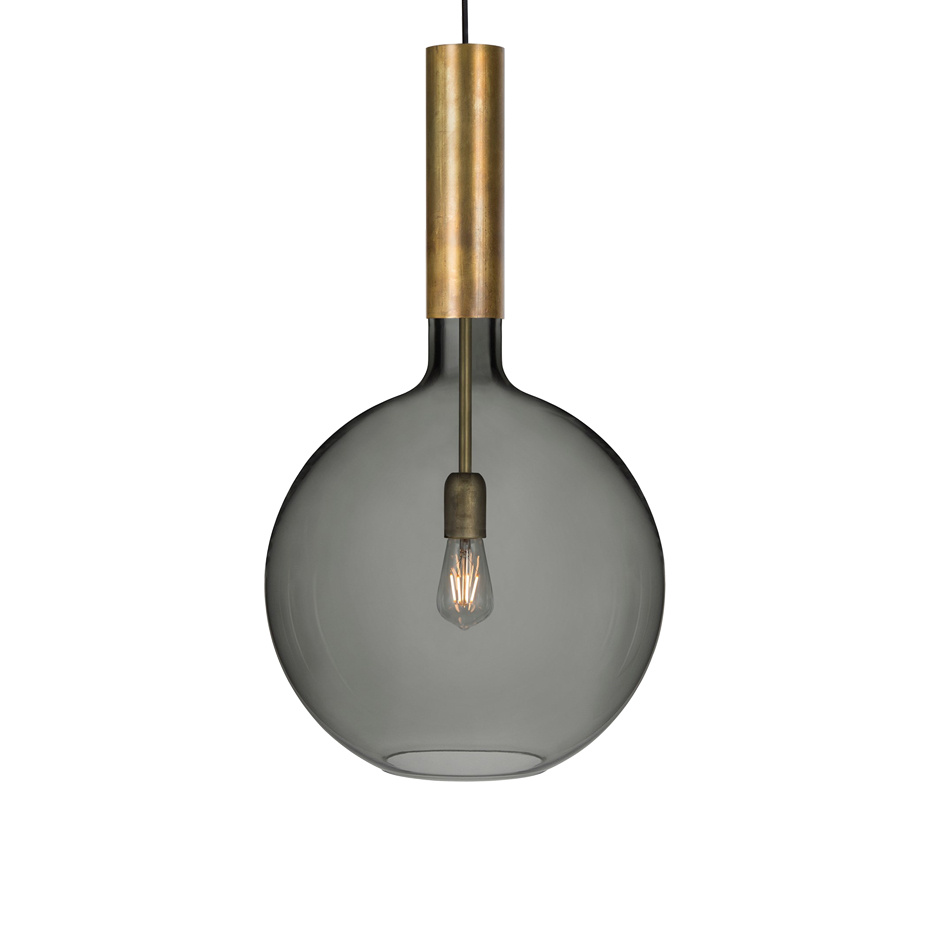 Rosdala Pendel XL Rå mässing/Rökfärgad