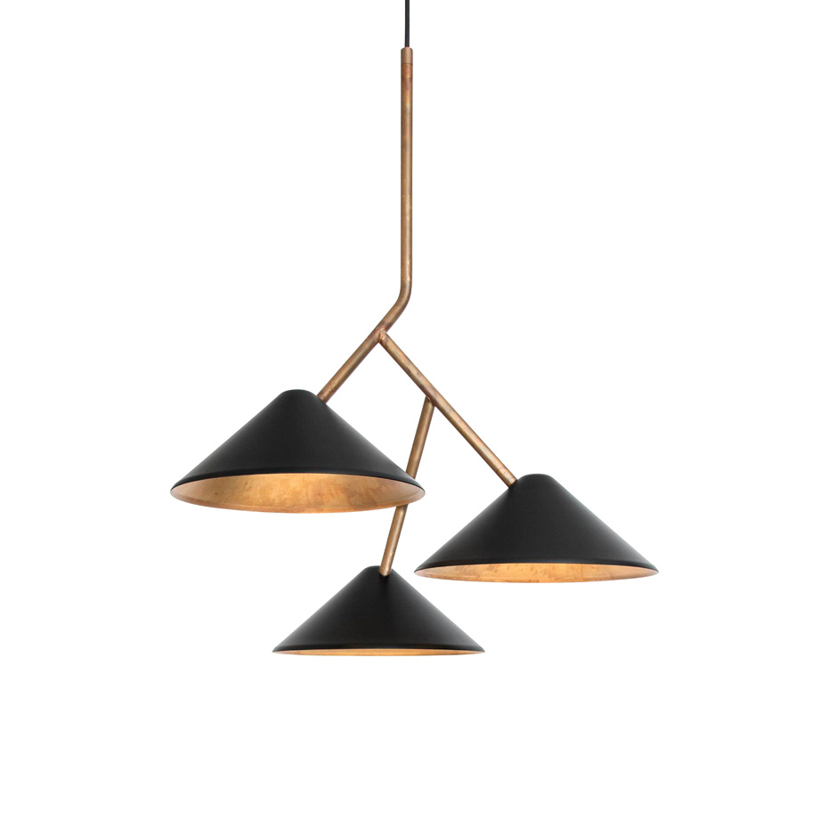 Grenverk Pendel 3 Rå Mässing/Mattsvart