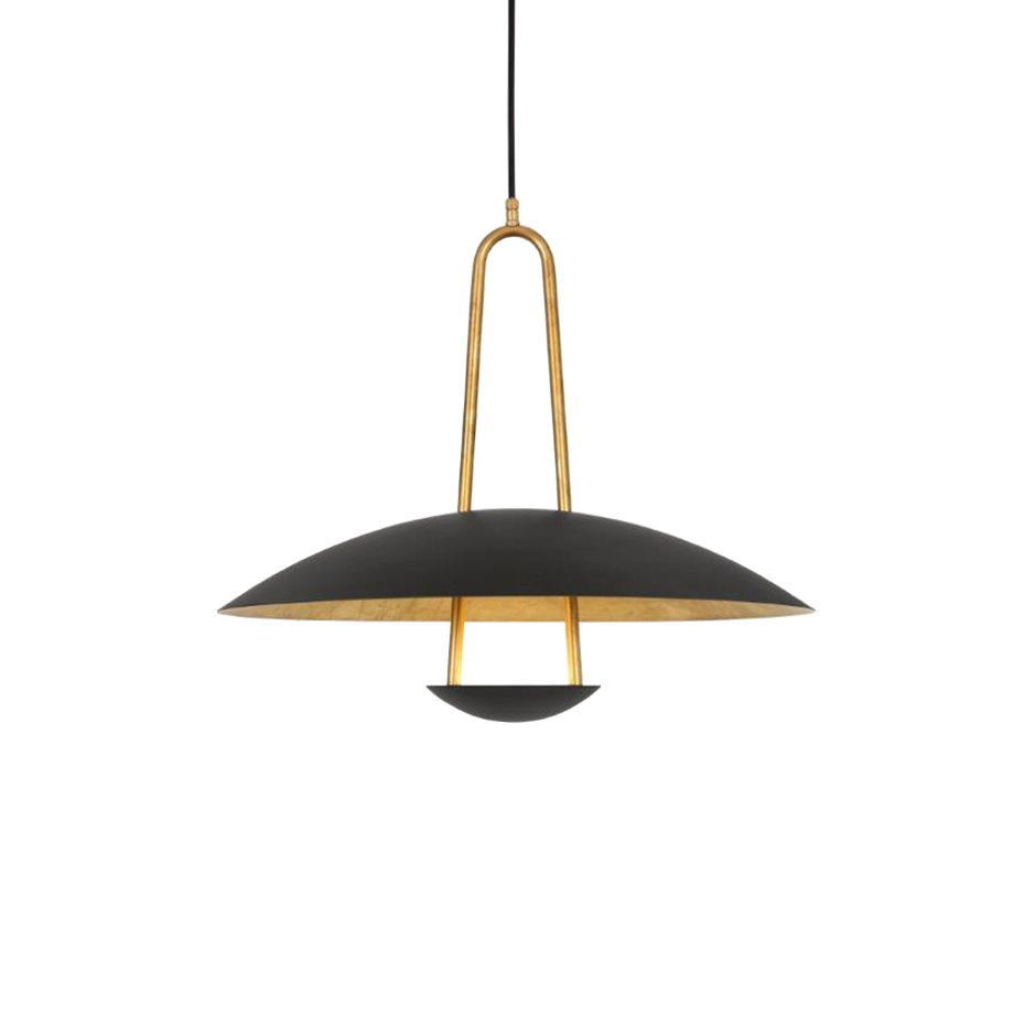 Satellit Pendel Ø550 Mattsvart/Rå Mässing
