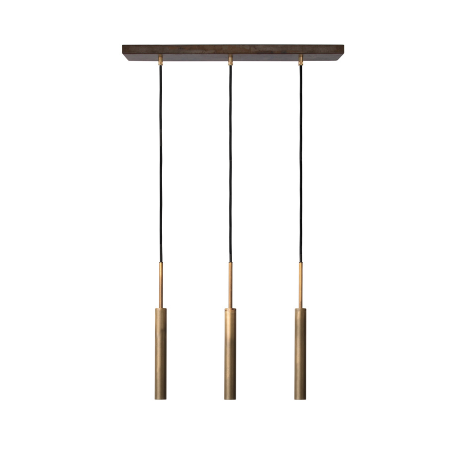 Stav Pendel 3 Rak Rå Mässing