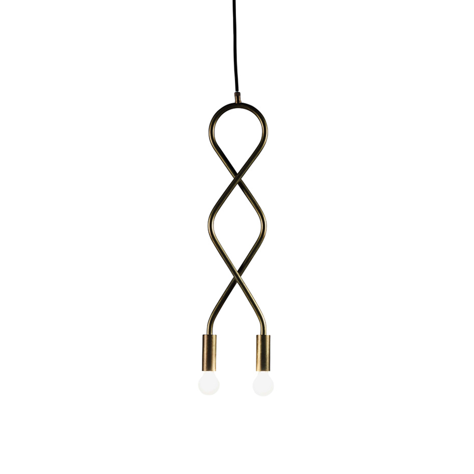 Eld Pendel 2 Rå Mässing