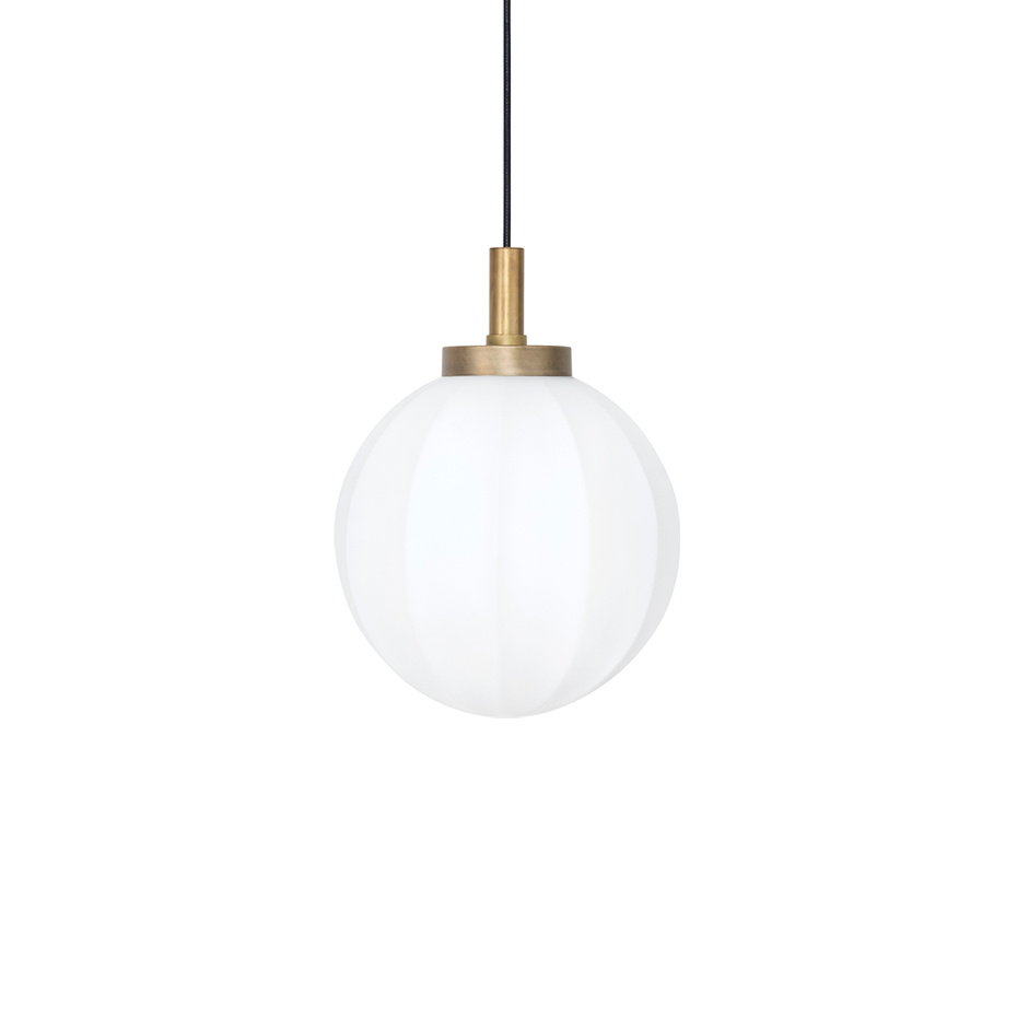 Klyfta Pendel Ø300 Rå Mässing/Opalglas
