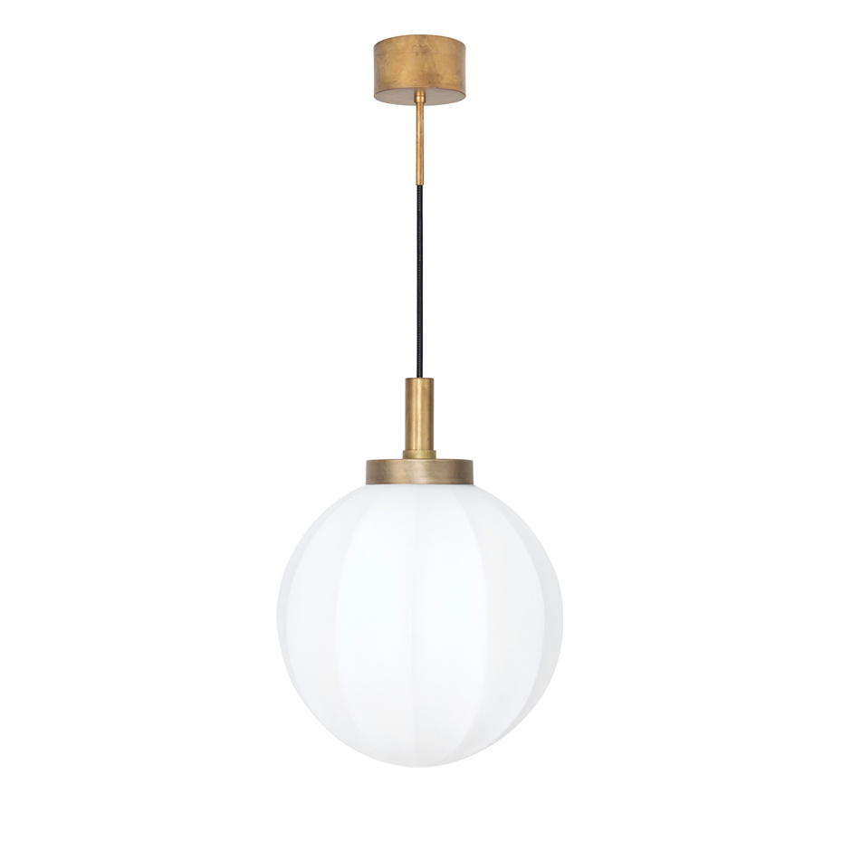 Klyfta Pendel Ø300 Rå Mässing/Opalglas
