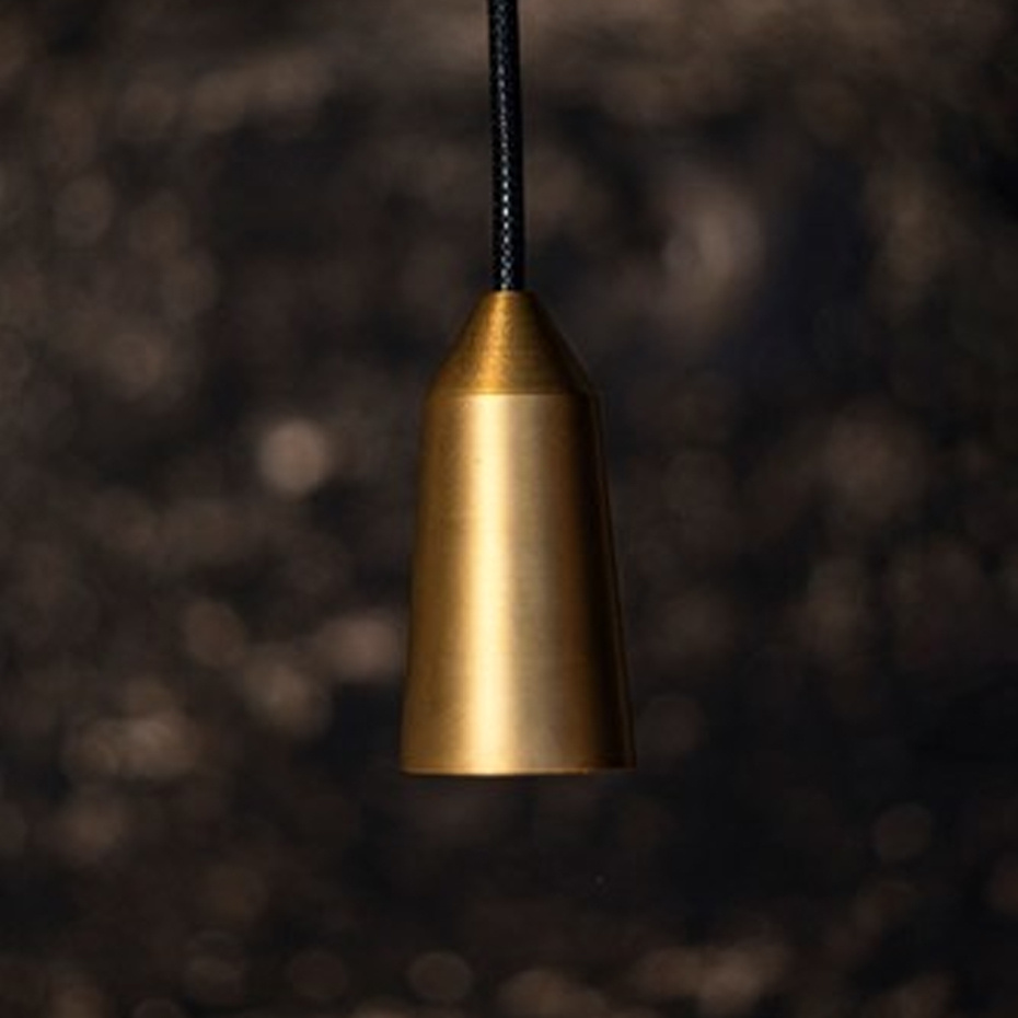 Massiv Pendel Dubbelkon Rå Mässing