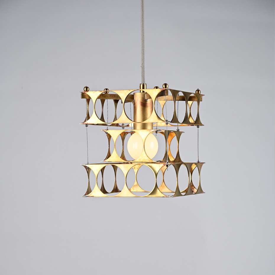 Terrace Pendel Liten Rå Mässing