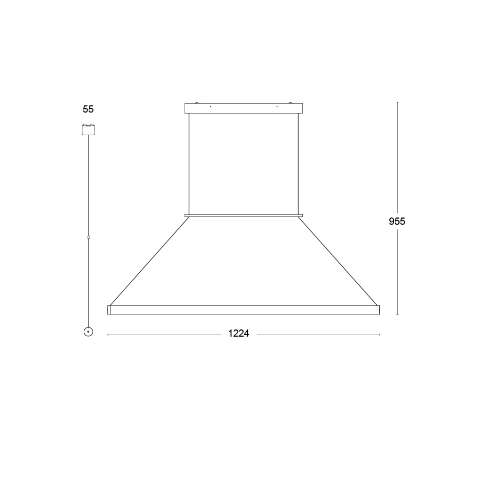 Ray Pendel Medium Rå Mässing
