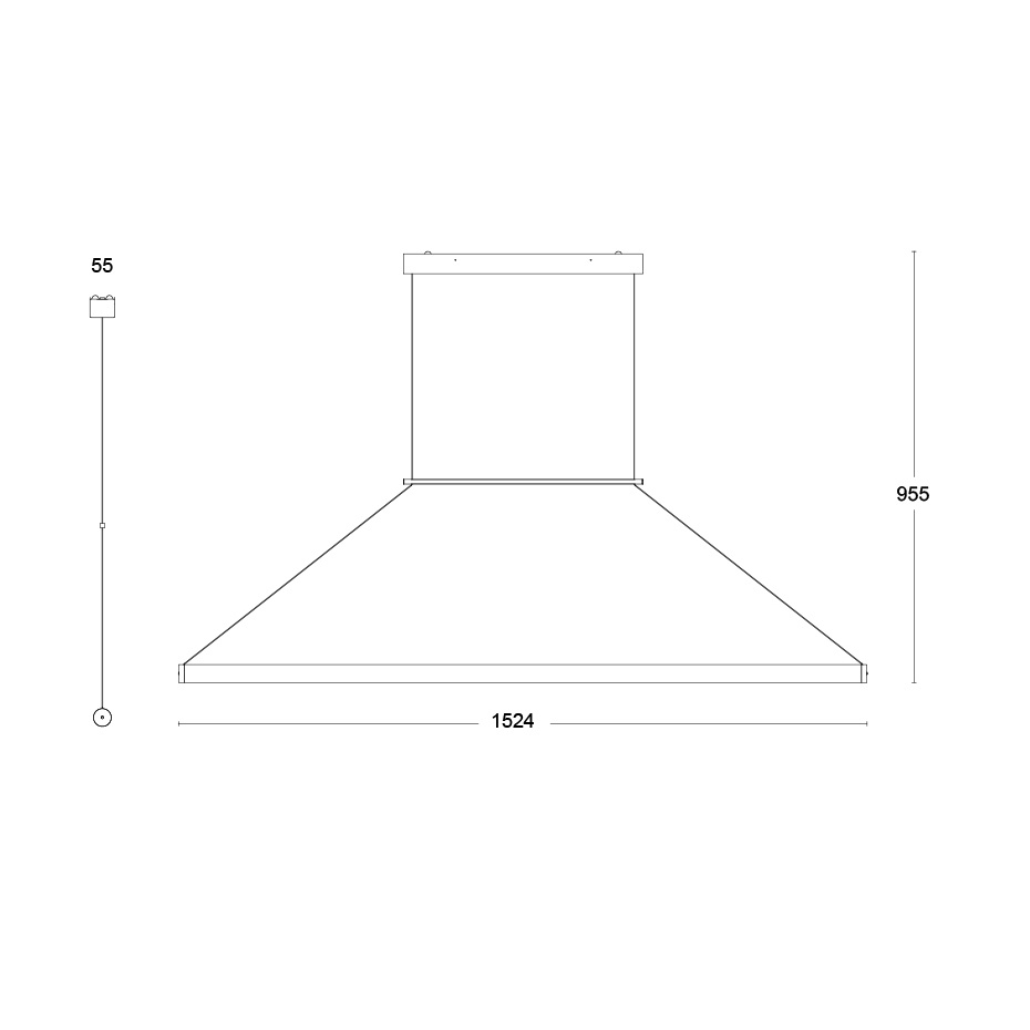 Ray Pendel Stor Rå Mässing