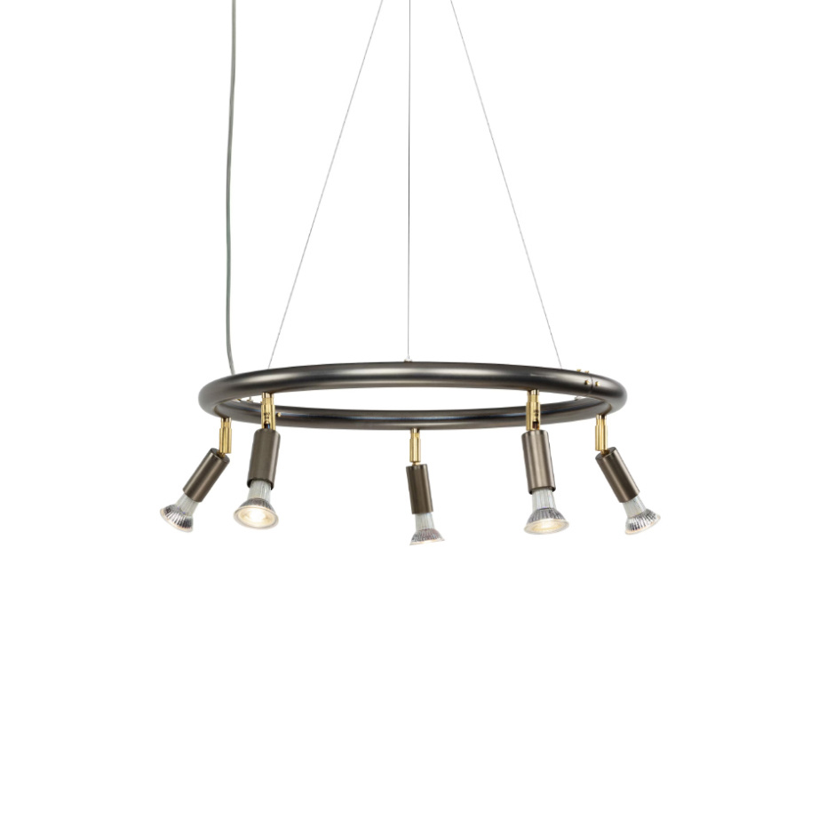 Star 5 Rund Taklampa/Vägglampa Rå Stål