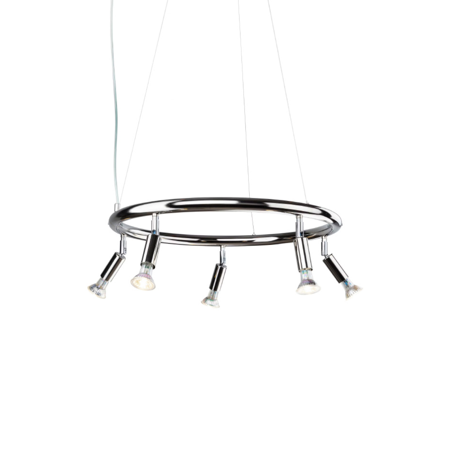 Star 5 Rund Taklampa/Vägglampa Förnicklad Mässing