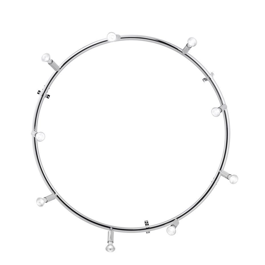 Star 9 Rund Taklampa/Vägglampa Förnicklad Mässing