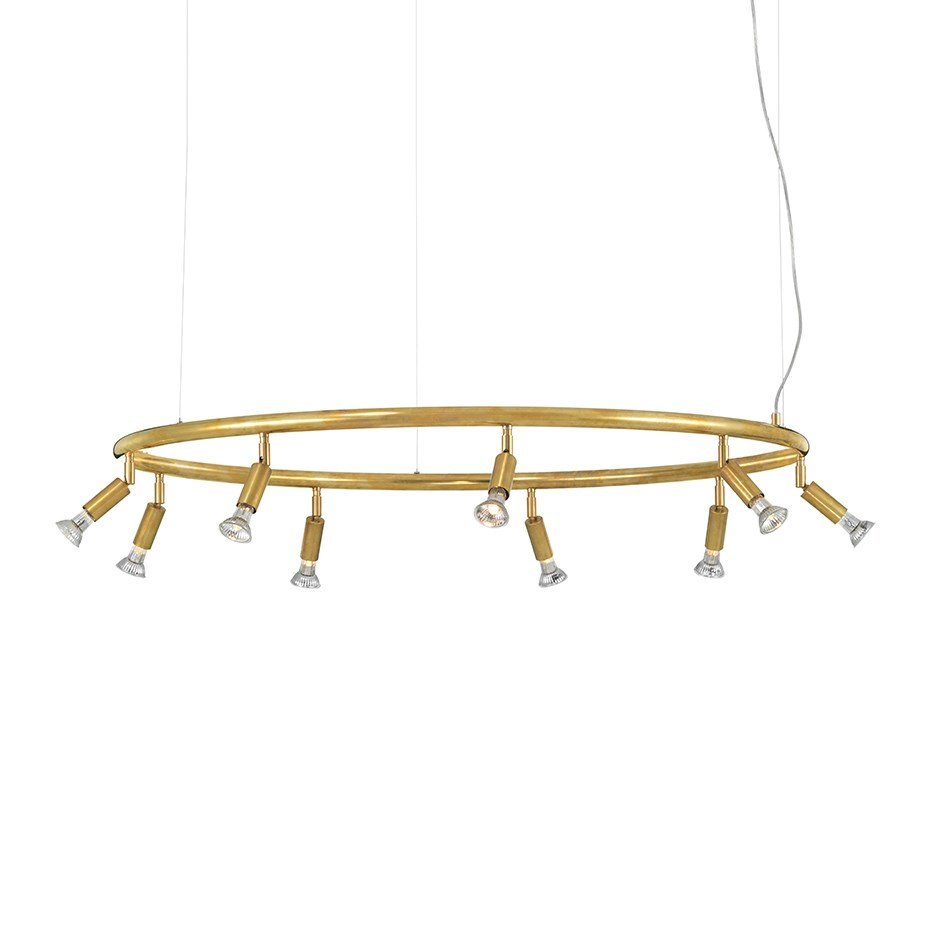 Star 9 Rund Taklampa/Vägglampa Rå Mässing