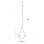 Hobo Pendel Mässing/Opalglas Hobo Pendel Mässing/Opalglas