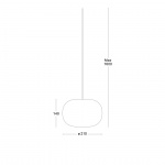 Pebble Pendel Bred Varmgrå Pebble Pendel Bred Varmgrå