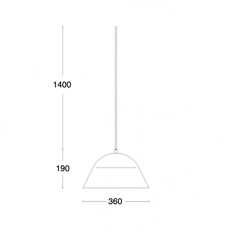 Streck Pendel Stor Vit