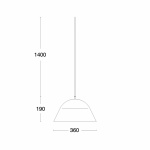 Streck Pendel Stor Varmgrå Streck Pendel Stor Varmgrå