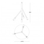 Kvist 4 Pendel Mattborstad Mässing Kvist 4 Pendel Mattborstad Mässing
