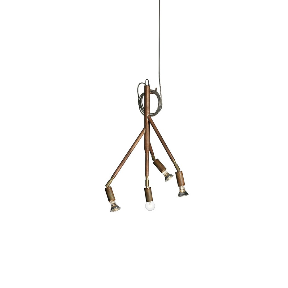 Kvist 4 Pendel Rå Koppar