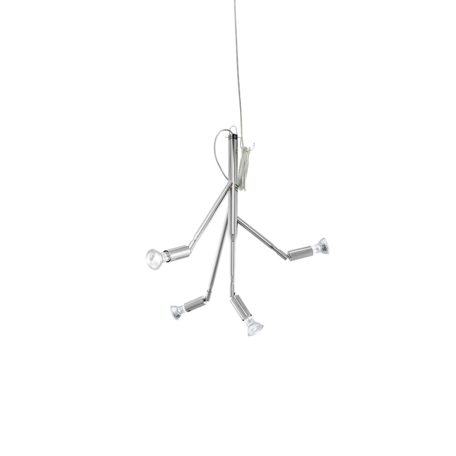 Kvist 4 Pendel Förnicklad Mässing