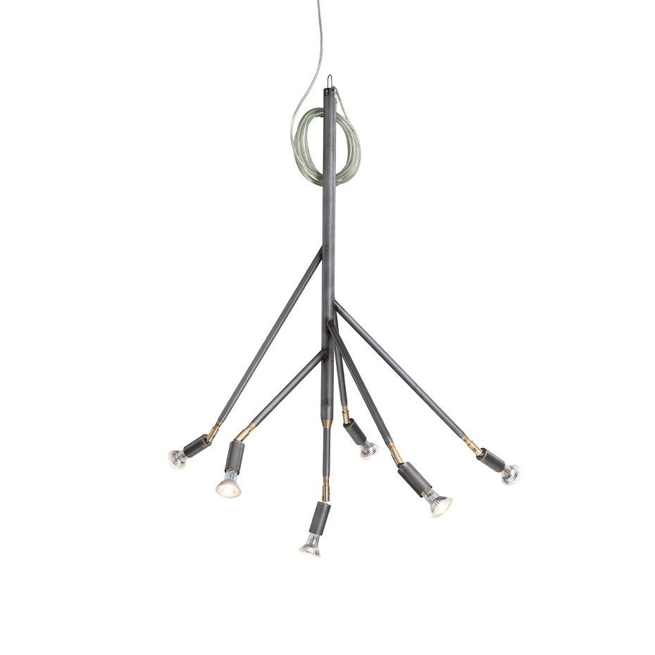 Kvist 6 Pendel Rå Stål