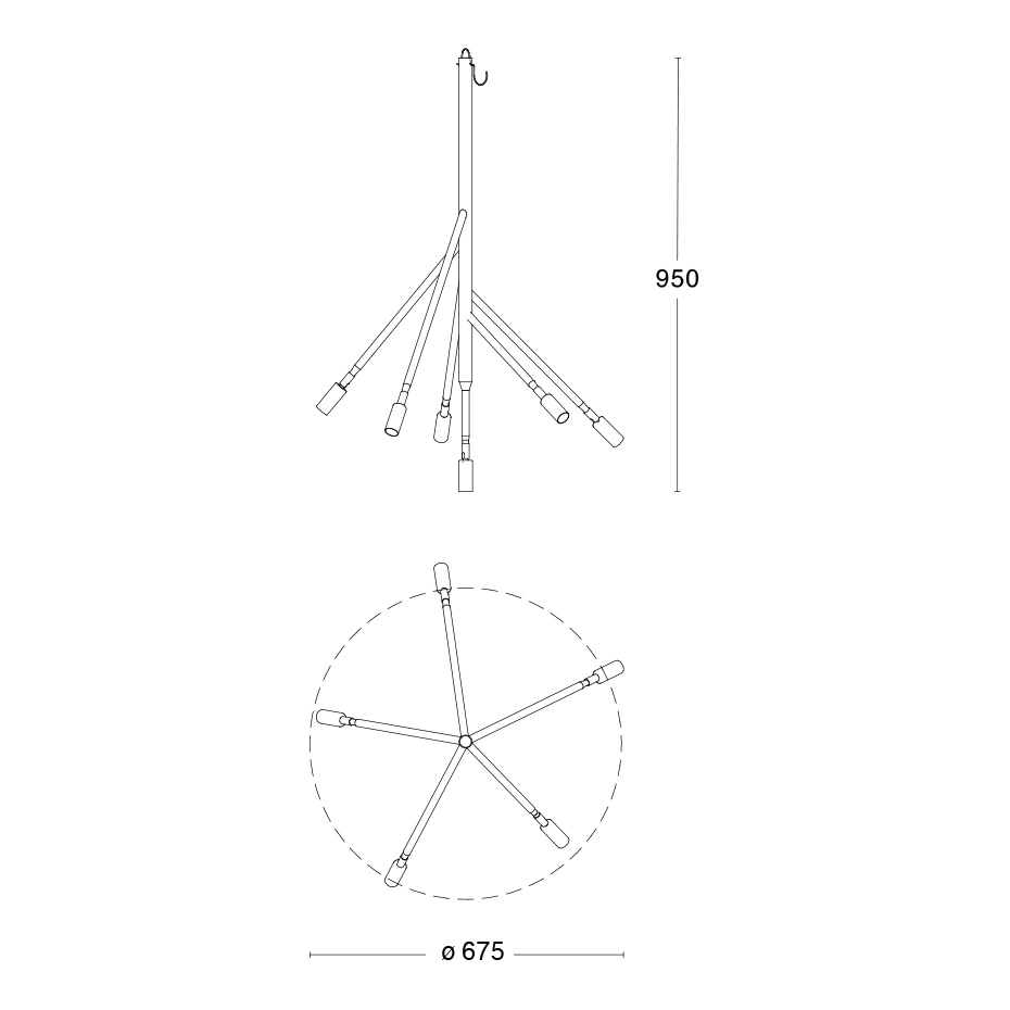 Kvist 6 Pendel Rå Stål