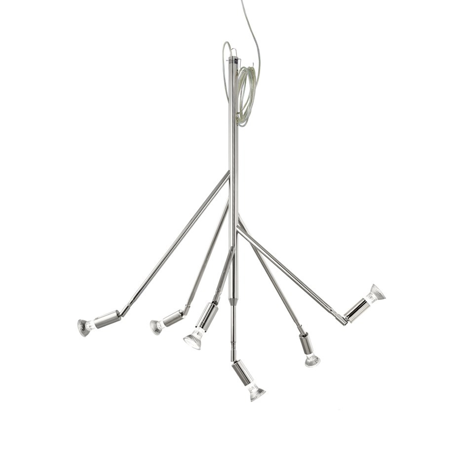 Kvist 6 Pendel Förnicklad Mässing