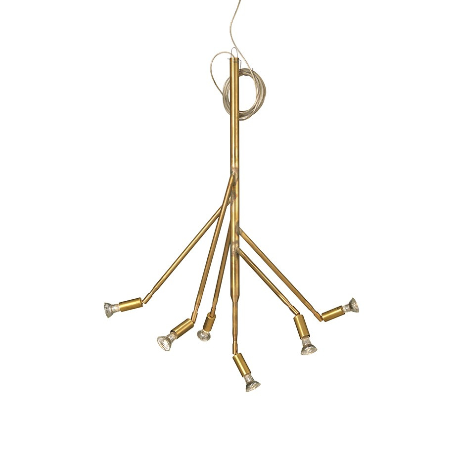 Kvist 6 Pendel Rå Mässing