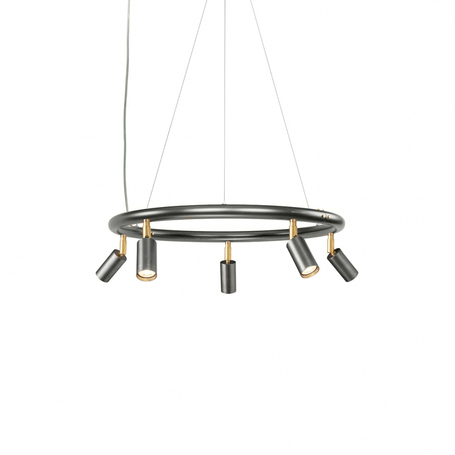 Starlight 5 Rund Taklampa/Vägglampa Rå Stål