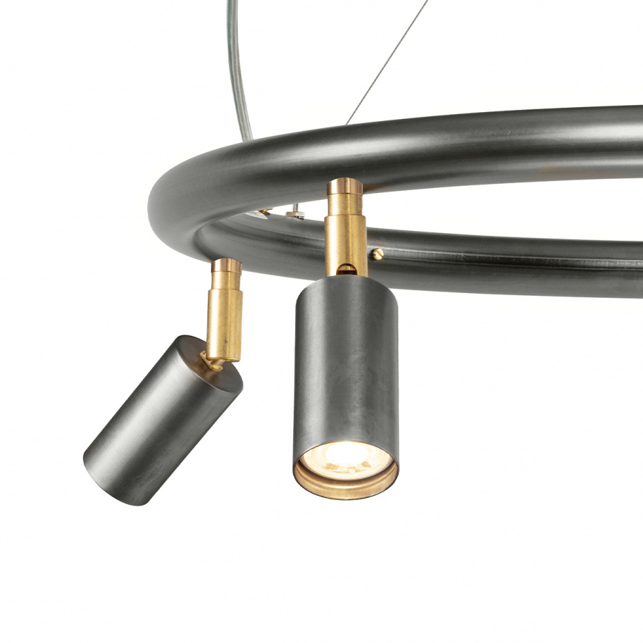 Starlight 5 Rund Taklampa/Vägglampa Rå Stål