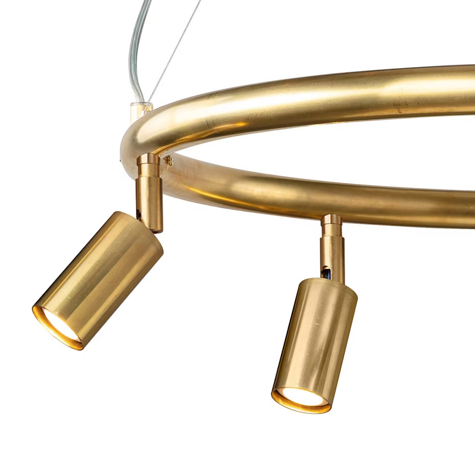 Starlight 5 Rund Taklampa/Vägglampa Rå Mässing