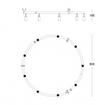 Starlight 9 Rund Taklampa/Vägglampa Svart Starlight 9 Rund Taklampa/Vägglampa Svart