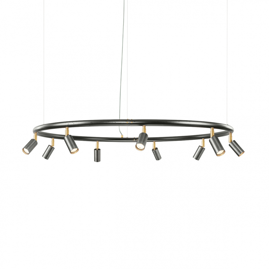 Starlight 9 Rund Taklampa/Vägglampa Rå Stål