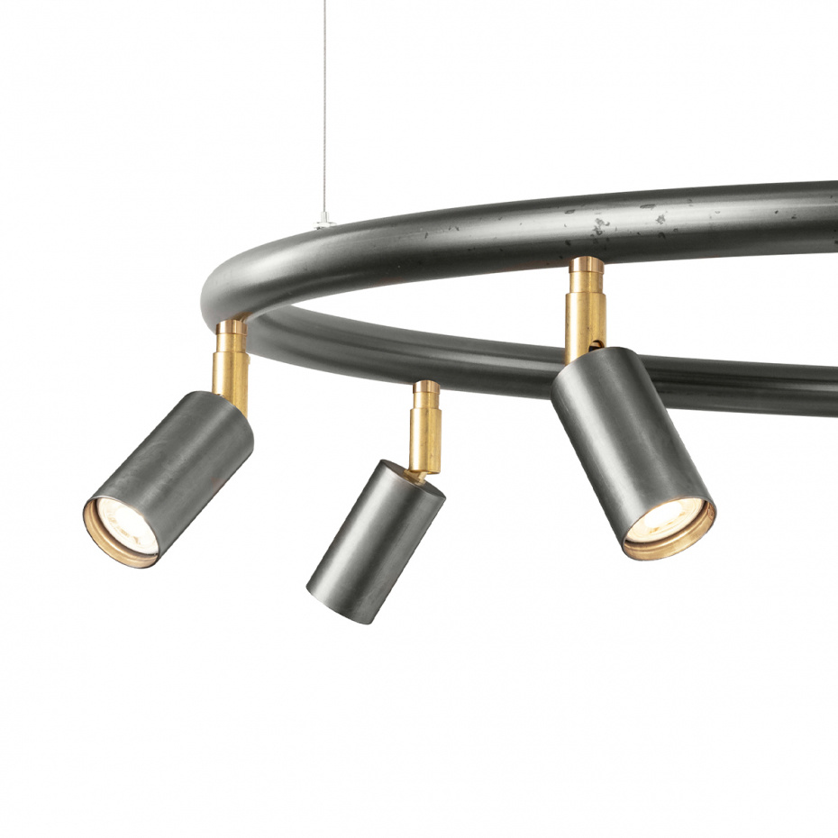 Starlight 9 Rund Taklampa/Vägglampa Rå Stål