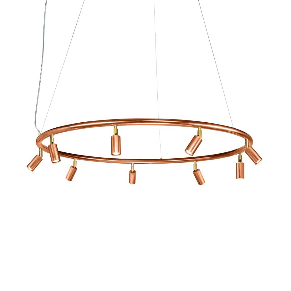 Örsjö Starlight 9 Rund Taklampa/Vägglampa Rå Koppar