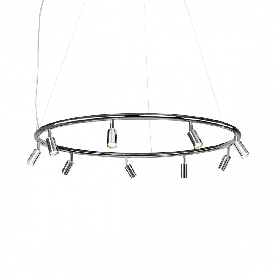 Starlight 9 Rund Taklampa/Vägglampa Förnicklad Mässing