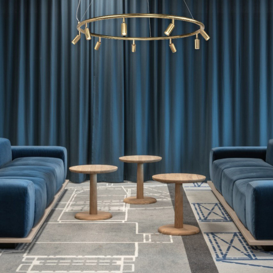 Starlight 9 Rund Taklampa/Vägglampa Förnicklad Mässing