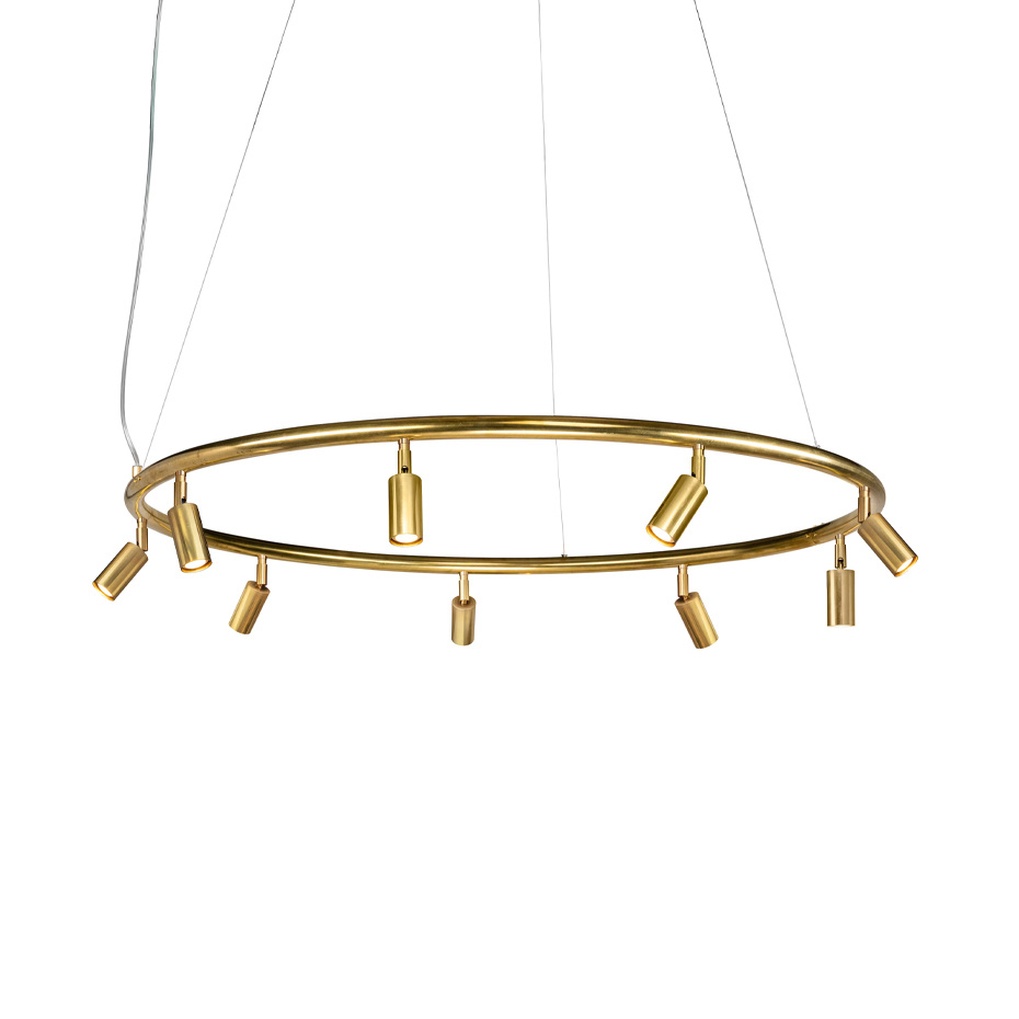 Örsjö Starlight 9 Rund Taklampa/Vägglampa Rå Mässing