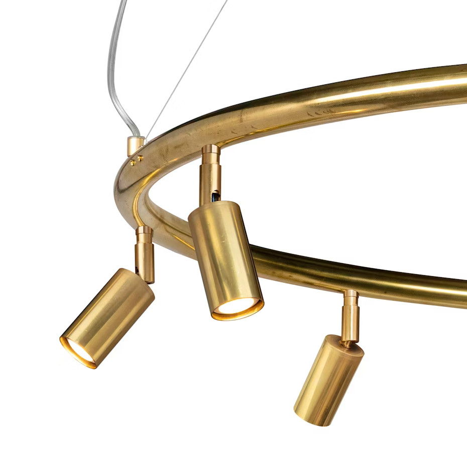 Starlight 9 Rund Taklampa/Vägglampa Rå Mässing