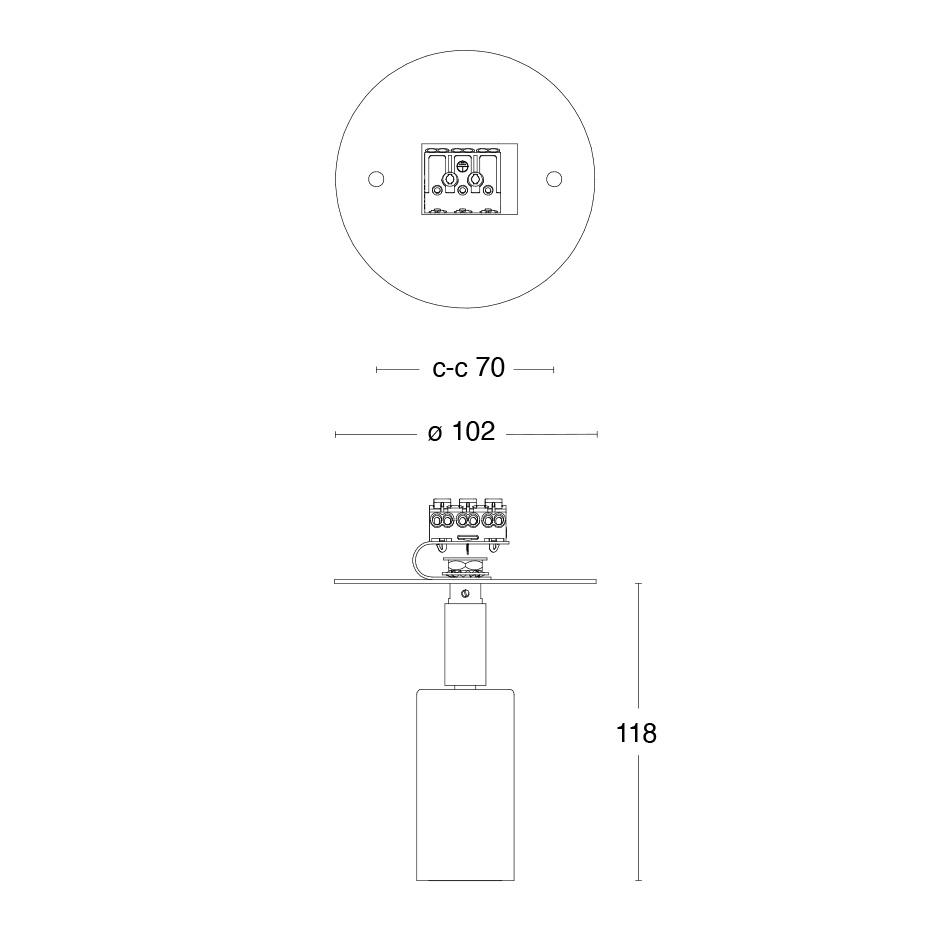 Starlight 1 Tak/Vägg Platta Fast Montage Vit