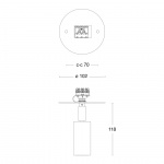 Starlight 1 Tak/Vägg Platta Fast Montage Förnicklad Mässing Starlight 1 Tak/Vägg Platta Fast Montage Förnicklad Mässing