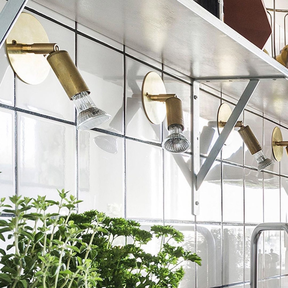 Star 1 Tak/Vägg Platta Fast Montage Förnicklad Mässing