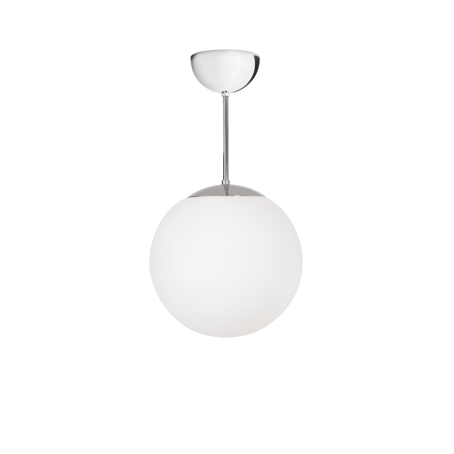 Glob Pendlad Plafond Ø300 Krom/Opalglas