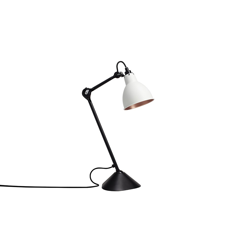 Lampe Gras N°205 Bordslampa Svart/Vit/Koppar