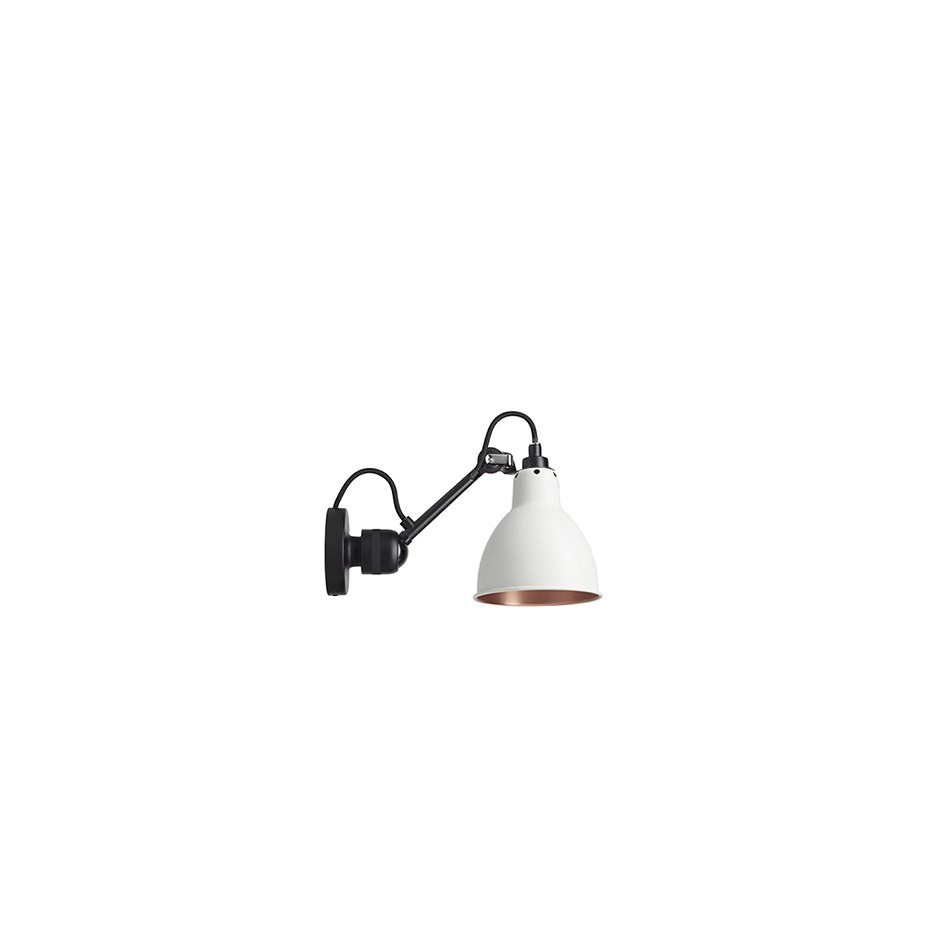 Lampe Gras N°304 SW Vägglampa Svart/Vit/Koppar