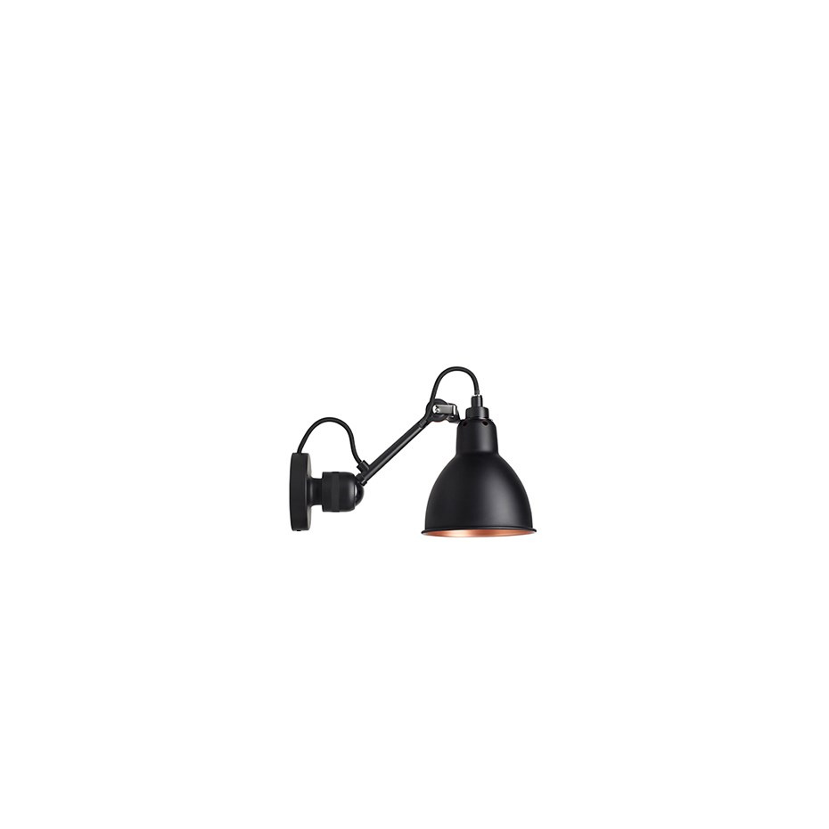 Lampe Gras N°304 SW Vägglampa Svart/Svart/Koppar