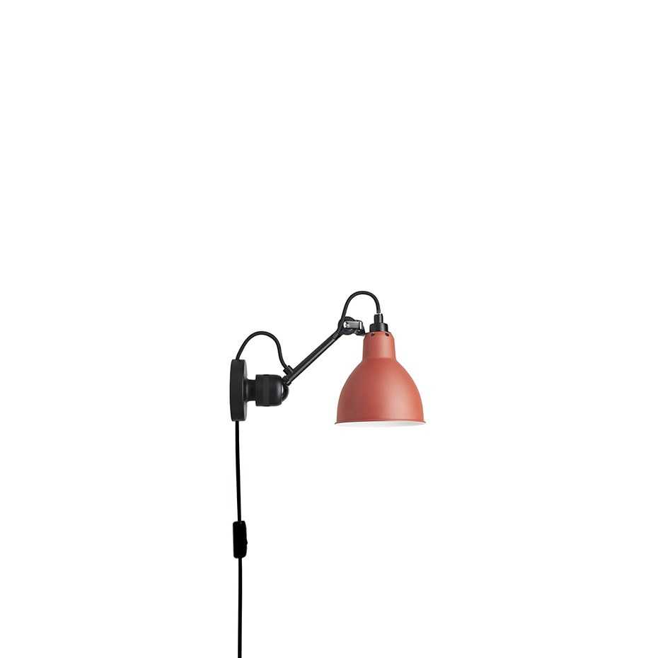 Lampe Gras N°304 CA Vägglampa Svart/Röd