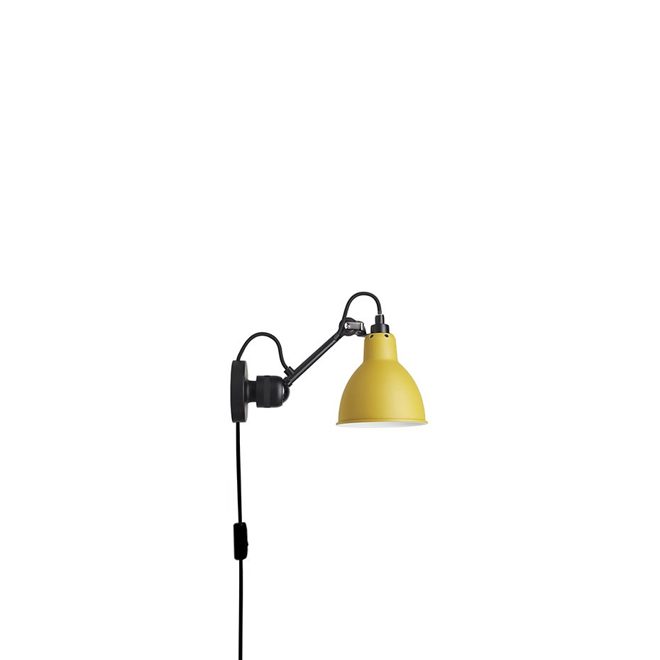 Lampe Gras N°304 CA Vägglampa Svart/Gul