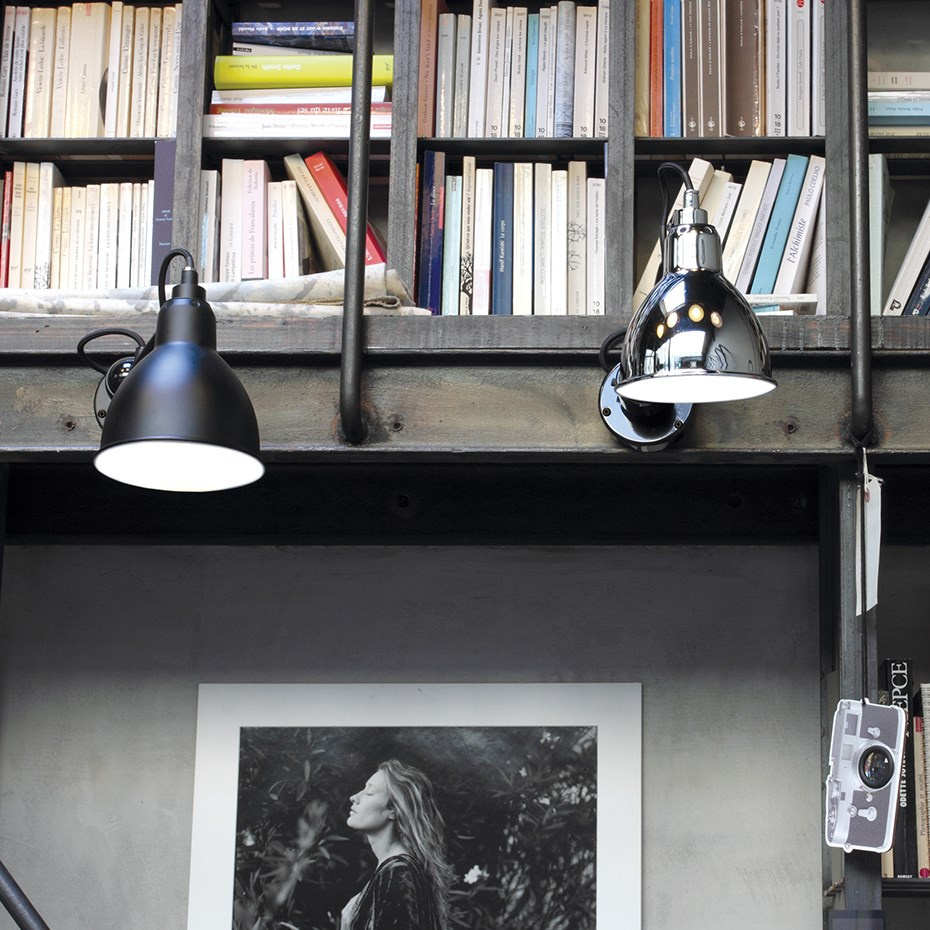 Lampe Gras N°304 CA Vägglampa Svart/Svart/Koppar